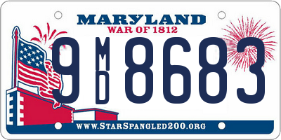 MD license plate 9MD8683