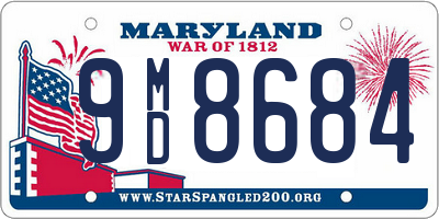 MD license plate 9MD8684