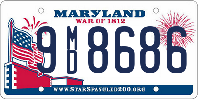 MD license plate 9MD8686