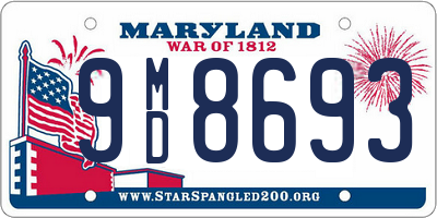 MD license plate 9MD8693