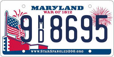 MD license plate 9MD8695