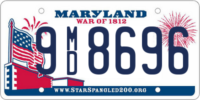 MD license plate 9MD8696