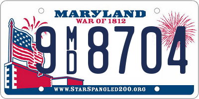 MD license plate 9MD8704