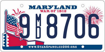 MD license plate 9MD8706