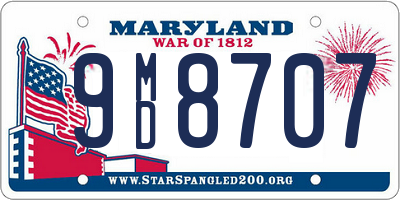 MD license plate 9MD8707