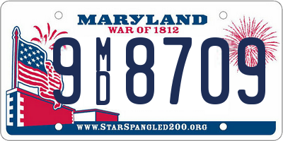 MD license plate 9MD8709