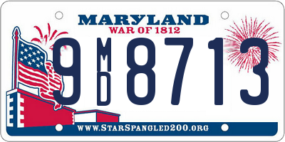MD license plate 9MD8713
