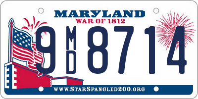 MD license plate 9MD8714