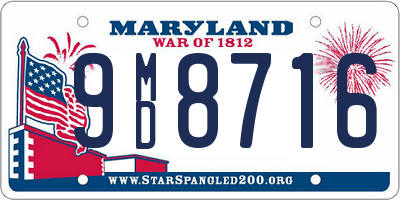 MD license plate 9MD8716