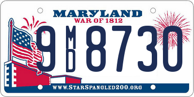 MD license plate 9MD8730