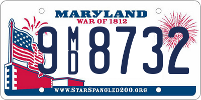 MD license plate 9MD8732