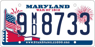 MD license plate 9MD8733