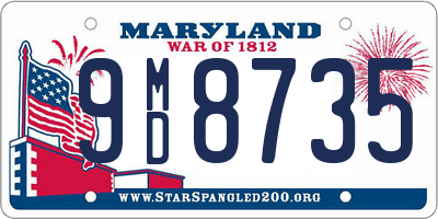 MD license plate 9MD8735