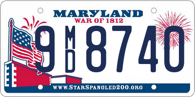 MD license plate 9MD8740