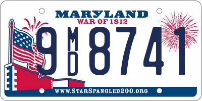 MD license plate 9MD8741