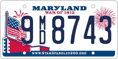 MD license plate 9MD8743