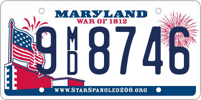 MD license plate 9MD8746