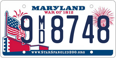 MD license plate 9MD8748