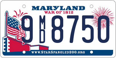 MD license plate 9MD8750