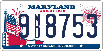 MD license plate 9MD8753