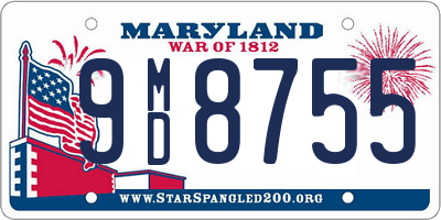 MD license plate 9MD8755