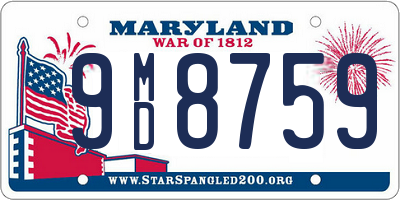 MD license plate 9MD8759