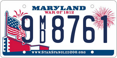 MD license plate 9MD8761