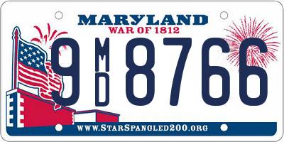 MD license plate 9MD8766