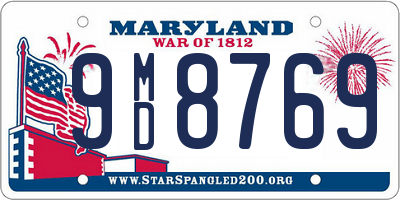 MD license plate 9MD8769