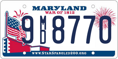 MD license plate 9MD8770