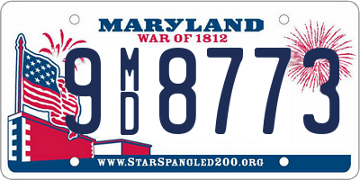 MD license plate 9MD8773