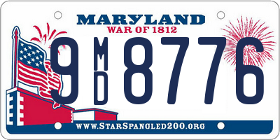 MD license plate 9MD8776