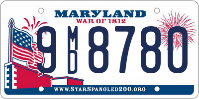 MD license plate 9MD8780