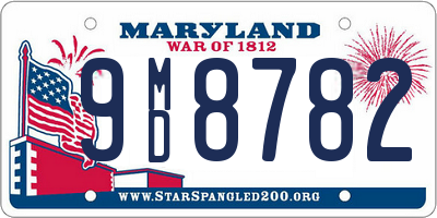 MD license plate 9MD8782