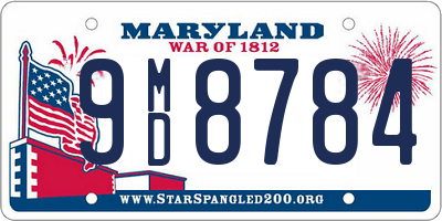 MD license plate 9MD8784