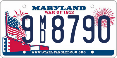 MD license plate 9MD8790