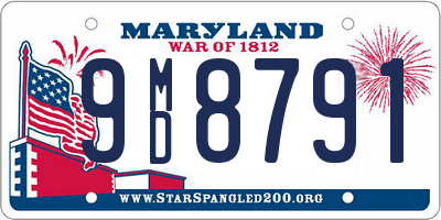 MD license plate 9MD8791