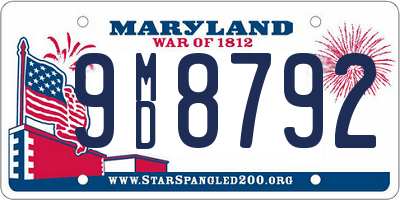 MD license plate 9MD8792