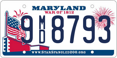 MD license plate 9MD8793