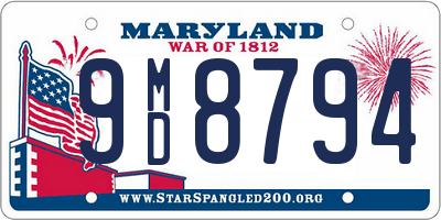 MD license plate 9MD8794