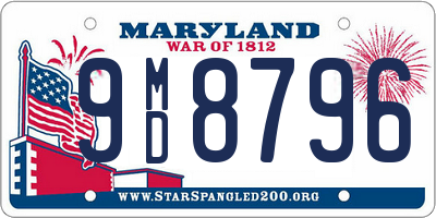 MD license plate 9MD8796