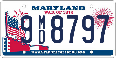 MD license plate 9MD8797