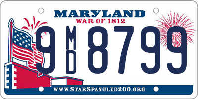 MD license plate 9MD8799