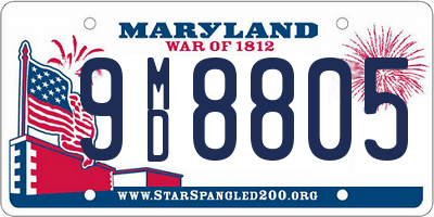 MD license plate 9MD8805