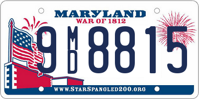 MD license plate 9MD8815