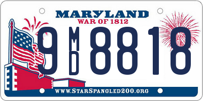 MD license plate 9MD8818