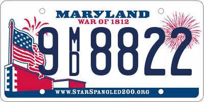 MD license plate 9MD8822