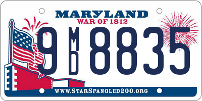 MD license plate 9MD8835