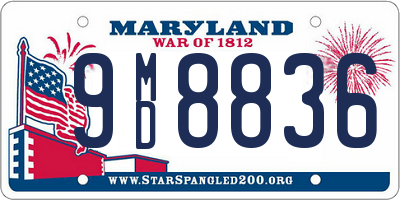 MD license plate 9MD8836