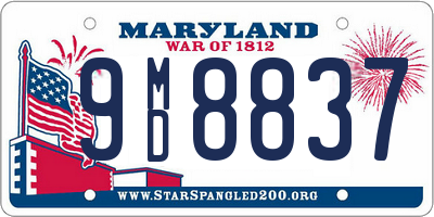 MD license plate 9MD8837